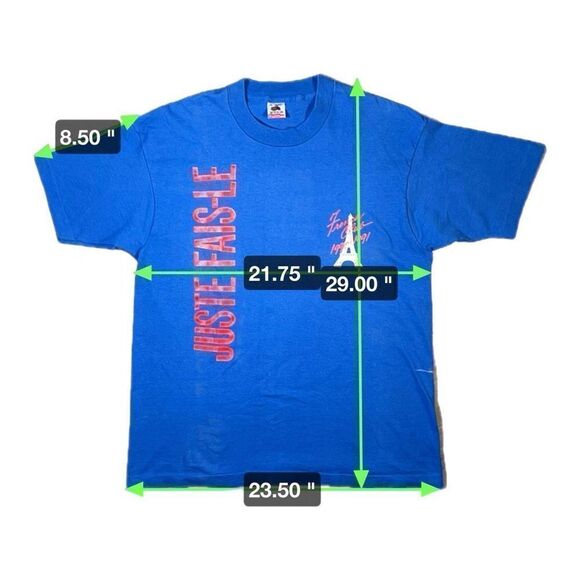 Vintage 90s French Club Juste Fais-Le Tee - Picture 7 of 7